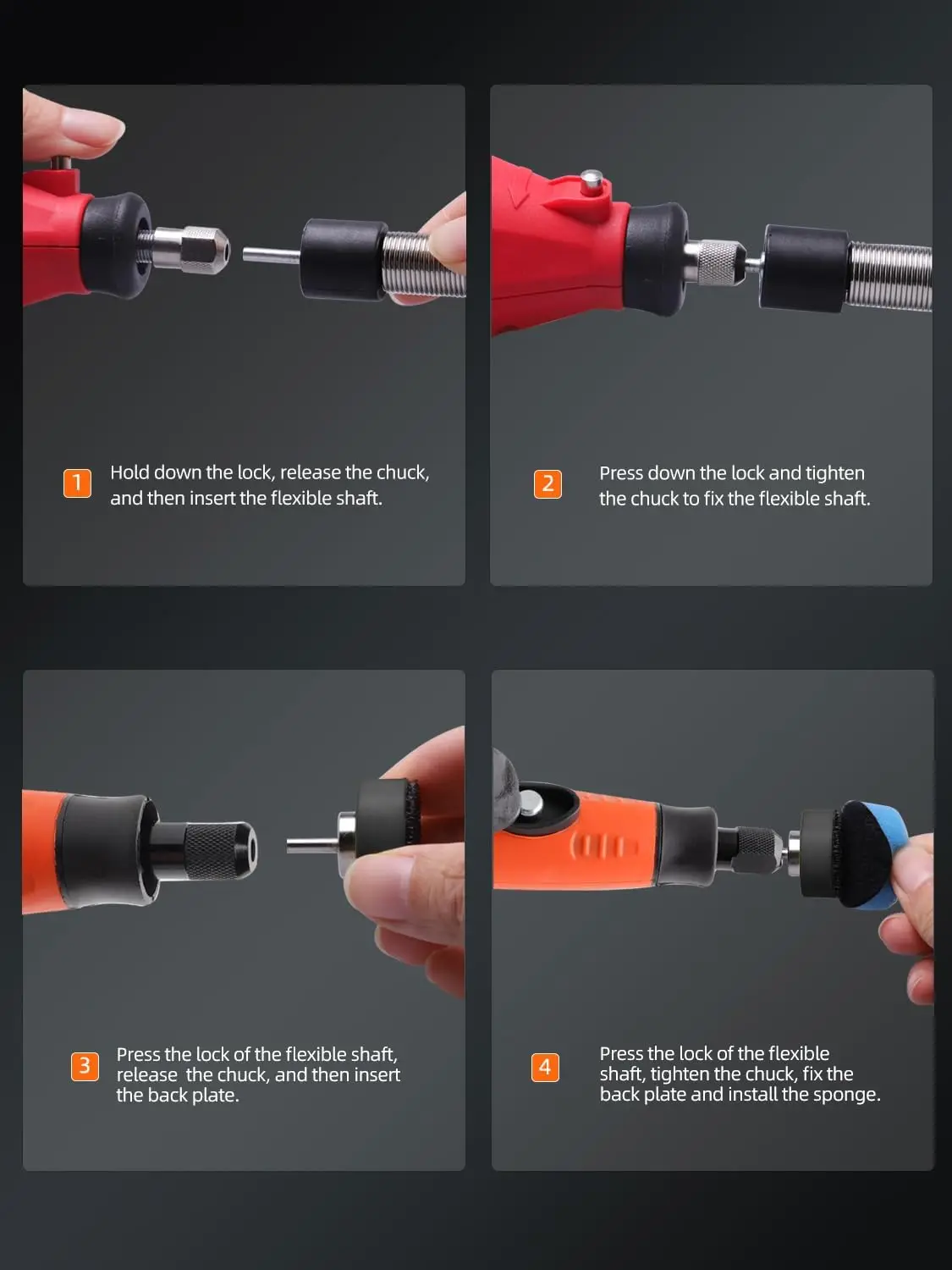 SPTA Cordless Mini Polisher Kit, Rotary or DA, 2 Batteries – photo 6