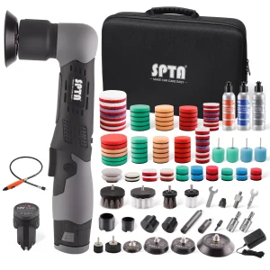 SPTA Cordless Mini Polisher Kit, Rotary or DA, 2 Batteries