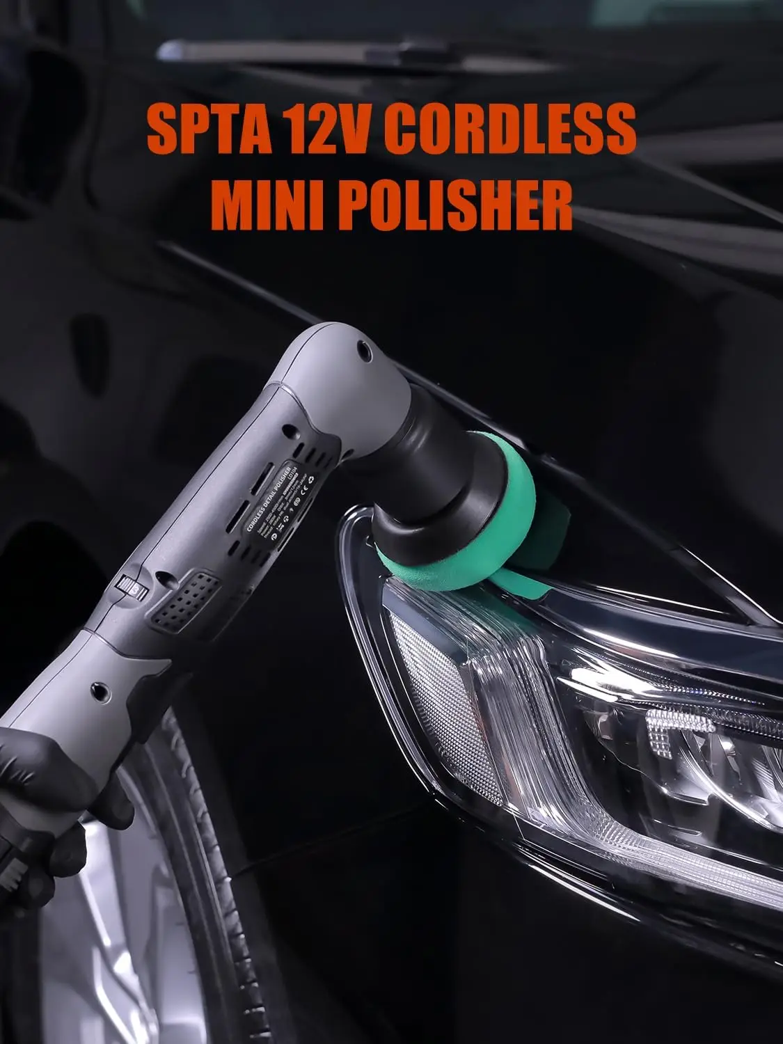 SPTA Cordless Mini Polisher Kit, Rotary or DA, 2 Batteries – photo 7