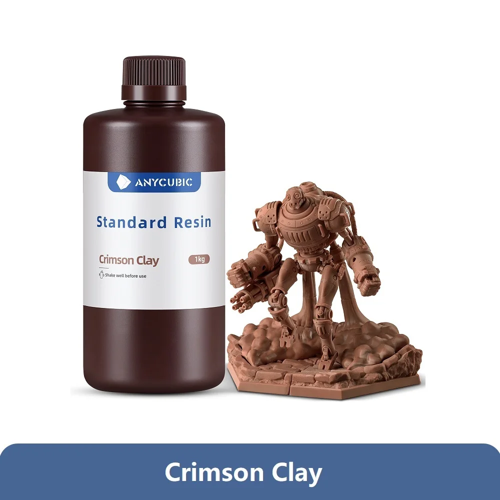 ANYCUBIC Standard UV Resin 405nm, 5 kg (5 × 1 kg), 5kg Crimson Clay
