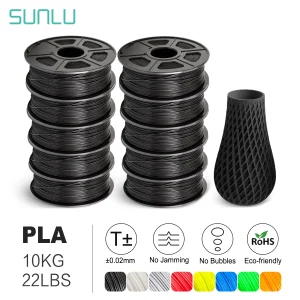 SUNLU PLA / PLA+ Filament 1.75mm, 10 kg (10 × 1 kg)