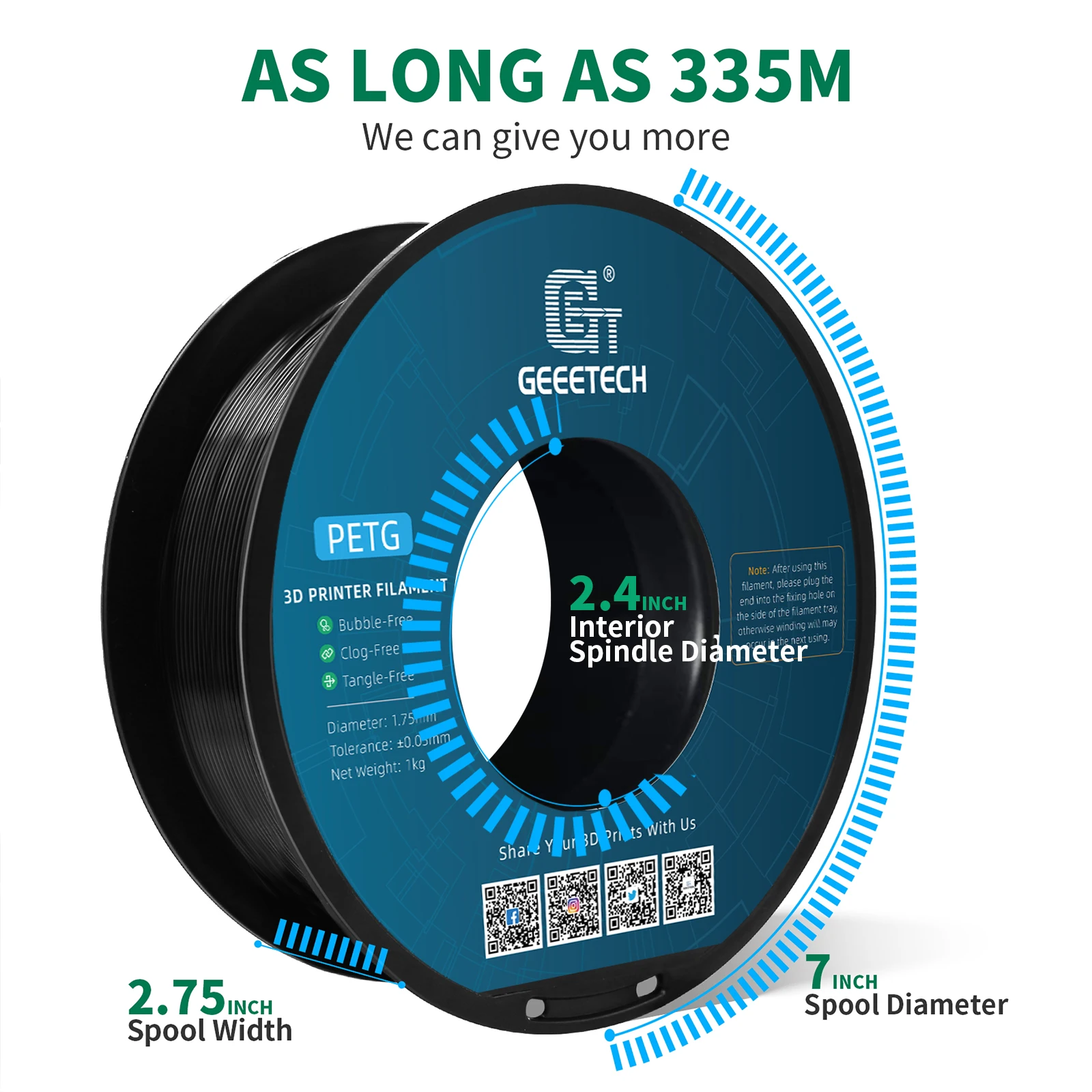 GEEETECH PETG Filament 1.75mm, 10 kg (10 × 1 kg) – photo 2