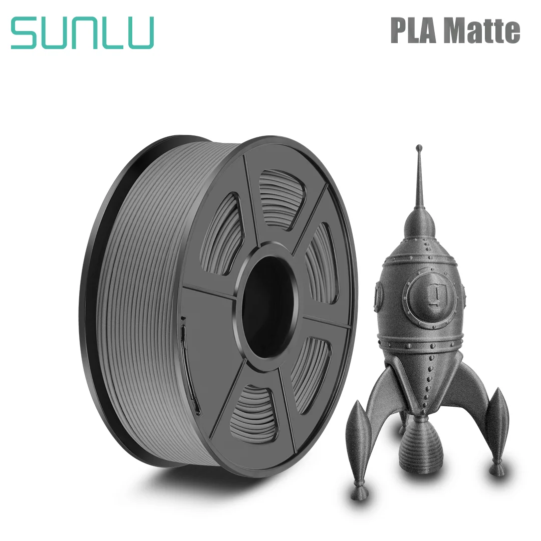 SUNLU Matte PLA Filament 1.75mm, 1 kg Spool, Grey
