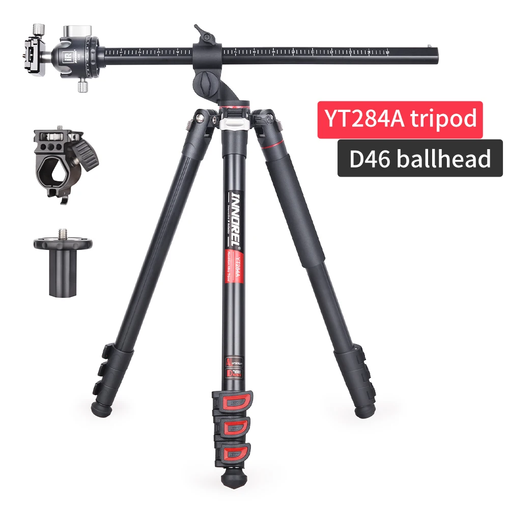 INNOREL YT284A Horizontal Center Column Tripod, 69.7" Max Height, YT284A and D46
