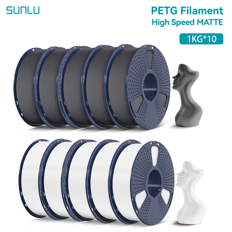 SUNLU High Speed Matte PETG Filament 1.75mm, 10 kg, WT GY