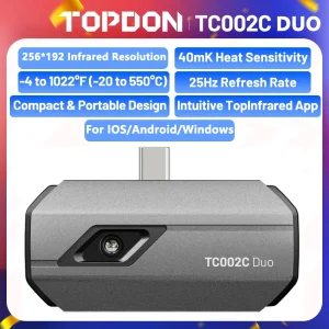 TOPDON TC002C Duo Thermal Camera for iPhone & Android, 256×192