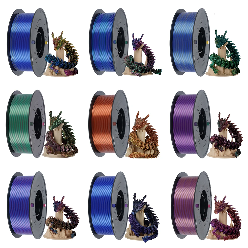 KINGROON Tri-Color Silk PLA Filament 1.75mm, 5 kg – photo 6