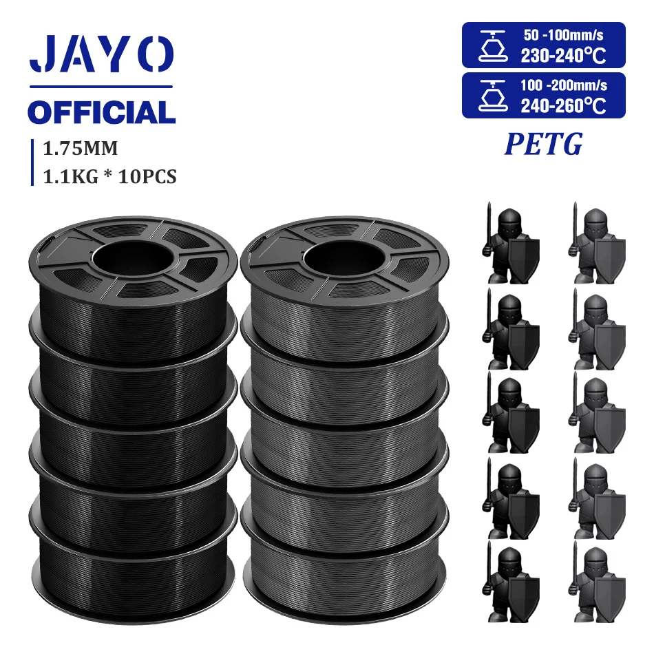 JAYO PETG Filament 1.75mm, 10 Spools