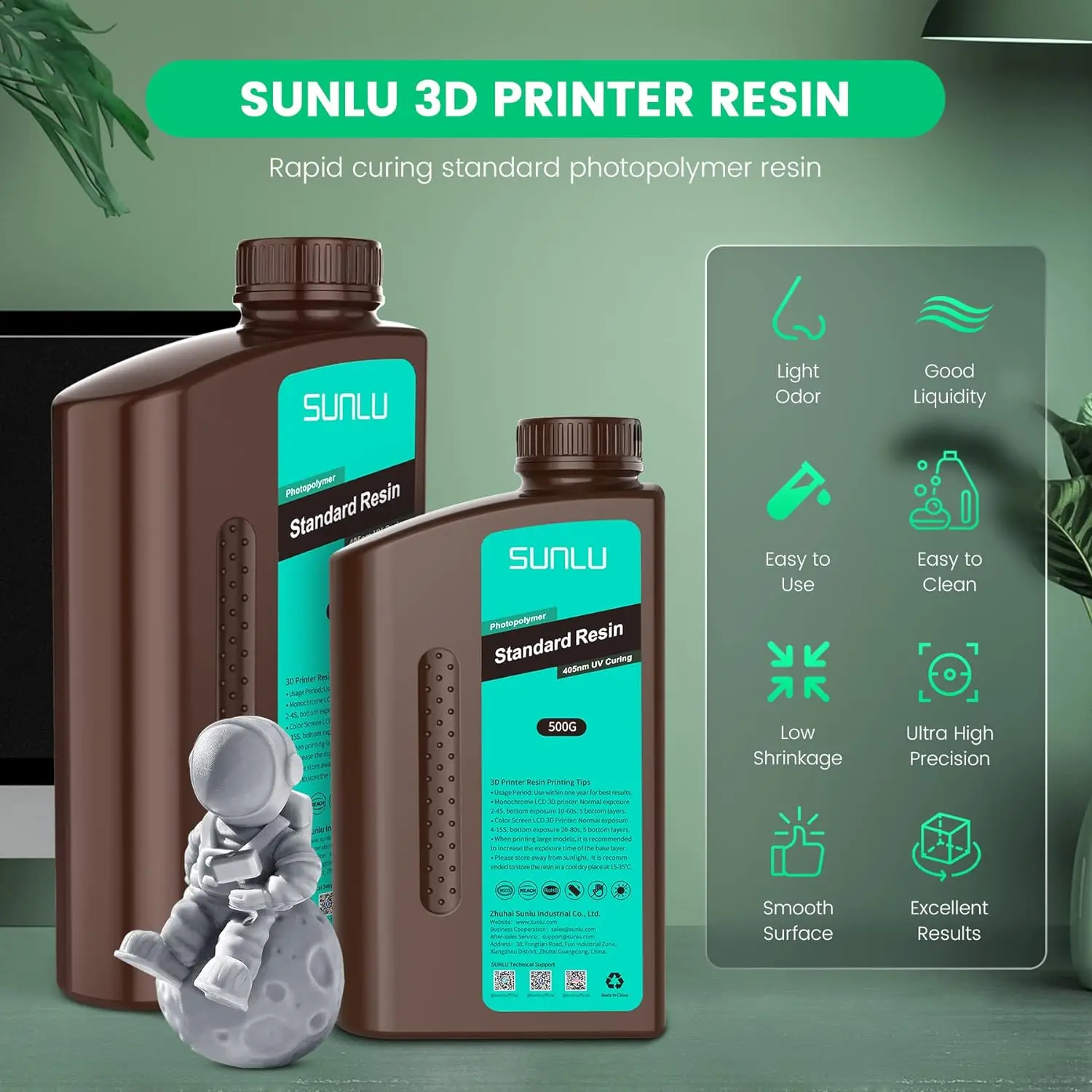 SUNLU Standard or ABS-Like UV Resin 405nm, 1 kg – photo 2