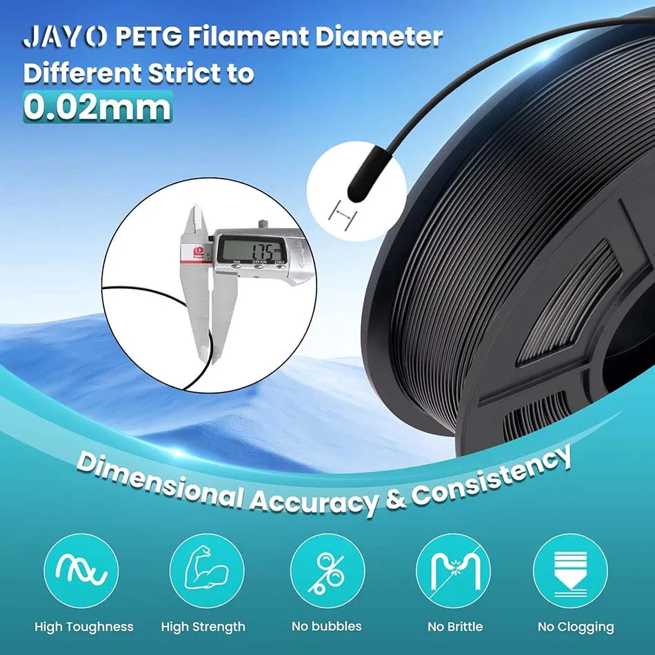 JAYO PETG Filament 1.75mm, 10 Spools – photo 5