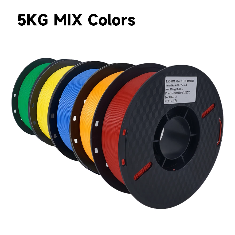 Kee Pang PLA / PETG Filament 1.75mm, 5 kg Mixed Color Set, 5KG Mix Colors PLA