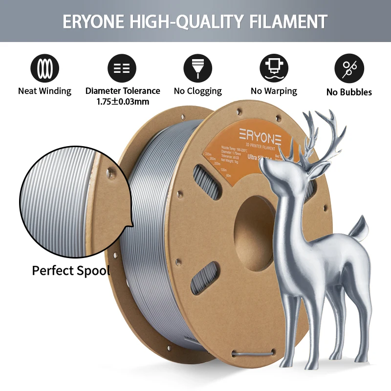 ERYONE Ultra Silk PLA Filament 1.75mm, 5 kg (5 × 1 kg) – photo 3