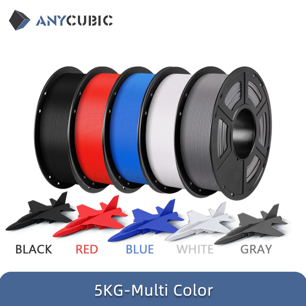 ANYCUBIC PLA Filament 1.75mm, 5 kg (5 × 1 kg), 5KG Combination B