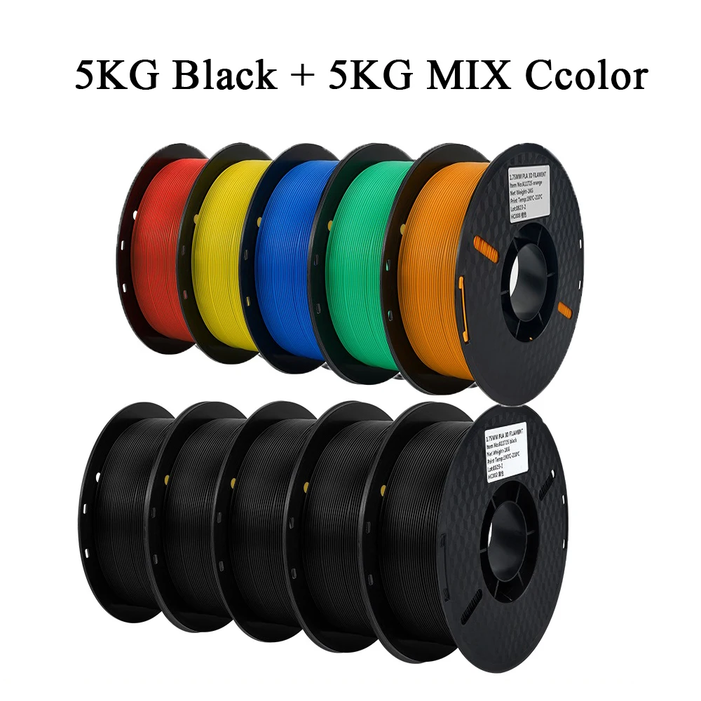 Kee Pang PLA Filament 1.75mm, 10 kg Set, 10KG MIX Color E