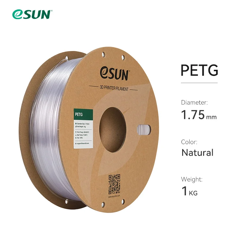 eSUN PETG Filament 1.75mm, 1 kg Spool, Natural