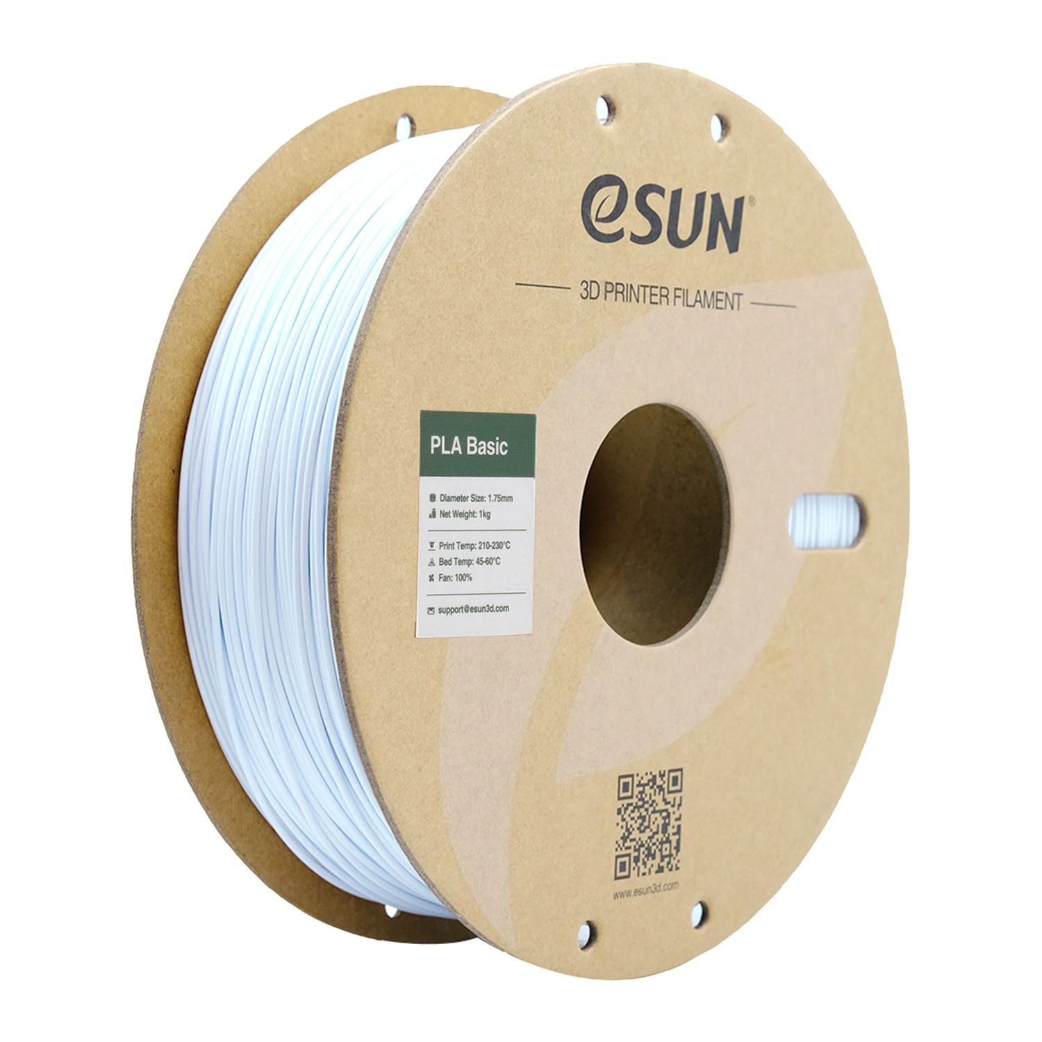 eSUN PLA Basic High Speed Filament 1.75mm, 1 kg Spool, Cold white
