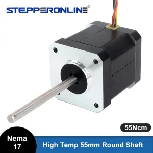 STEPPERONLINE NEMA 17 Stepper Motor, 55 Ncm, High-Temp