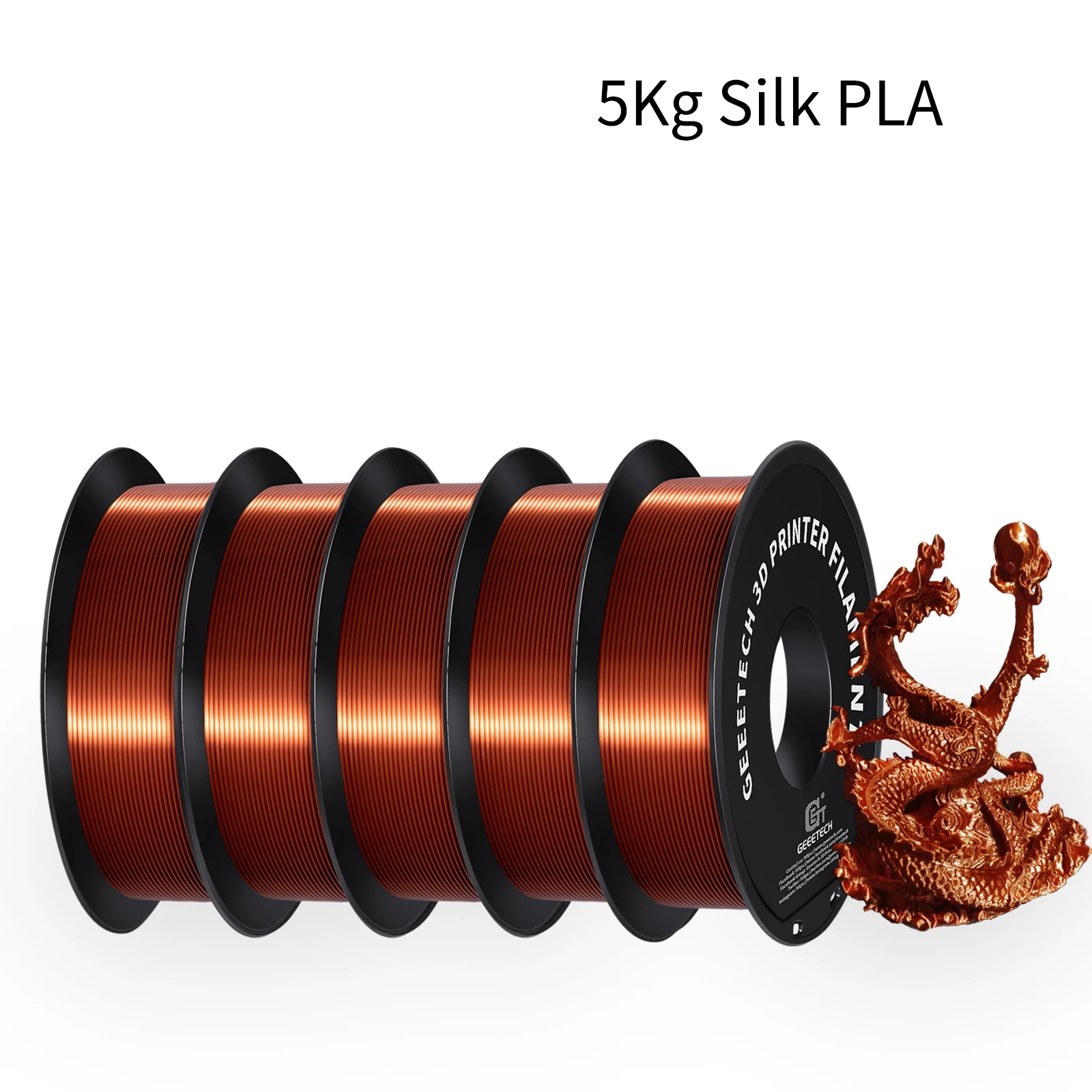 Geeetech Silk PLA Filament 1.75mm, 5 kg (5 × 1 kg)