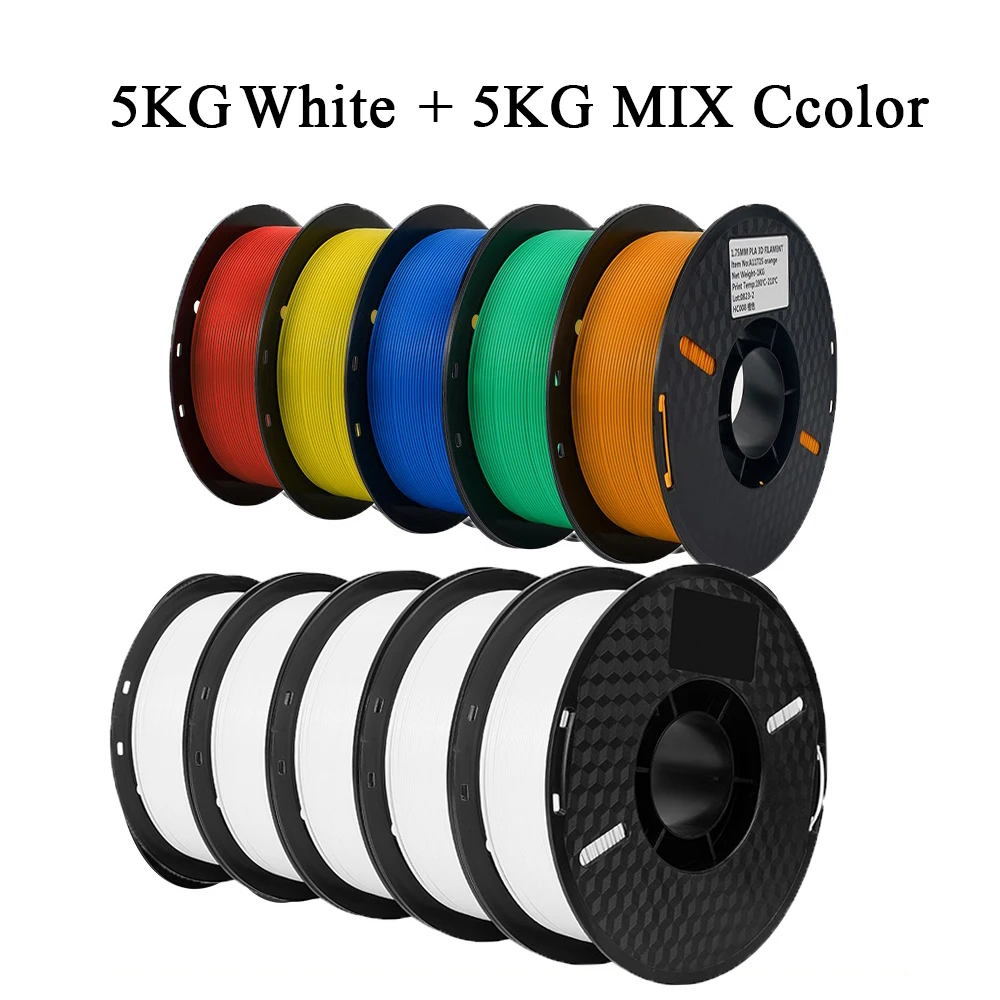 Kee Pang PLA Filament 1.75mm, 10 kg Set, 10KG MIX Color F