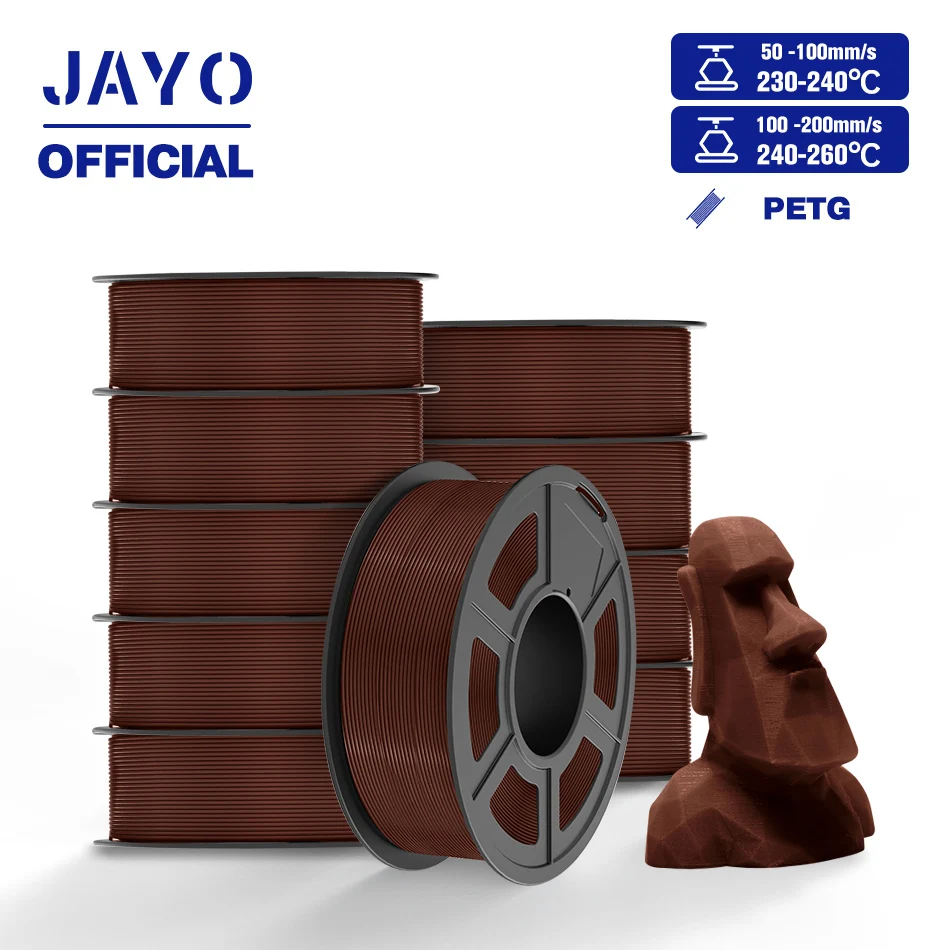 JAYO PETG Filament 1.75mm, 10 Spools, Chocolate 10 Rolls