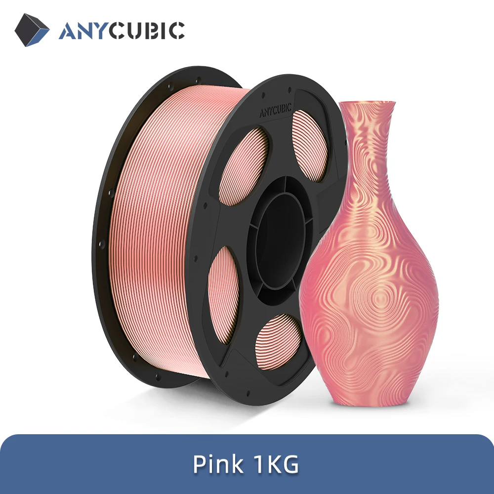 ANYCUBIC Silk PLA Filament 1.75mm, 1 kg Spool, 1KG Pink