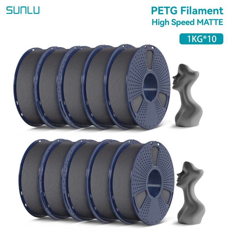 SUNLU High Speed Matte PETG Filament 1.75mm, 10 kg, Grey