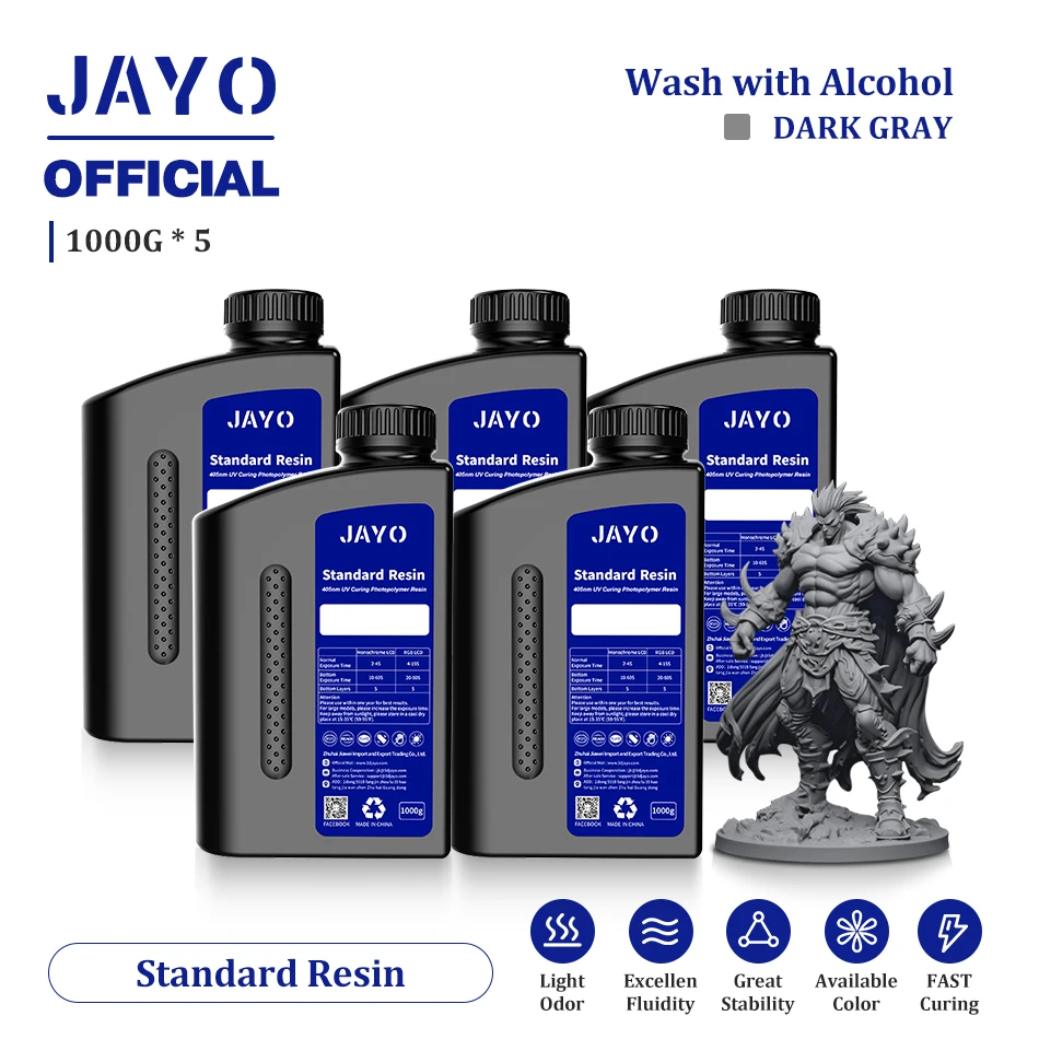 JAYO Standard & ABS-Like UV Resin 405nm, 5 kg, Standard DG-5KG