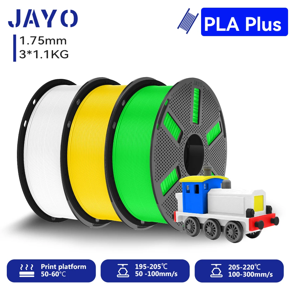 JAYO PLA+ Filament 1.75mm, 3 × 1.1 kg Sets, WTYLGN