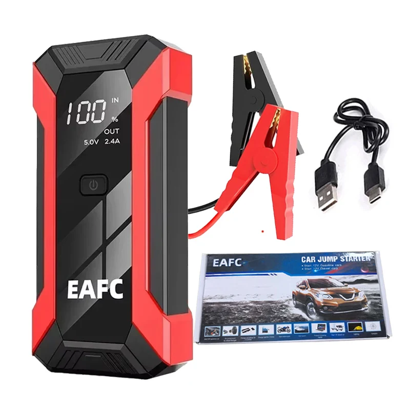 EAFC 12V Jump Starter & Power Bank, 1200A or 2000A, 2000A carto