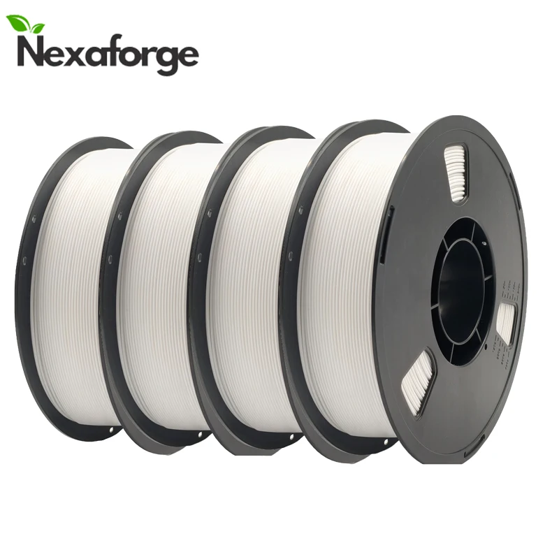 Nexaforge Matte PLA Filament 1.75mm, 4 kg (4 × 1 kg), White 4KG