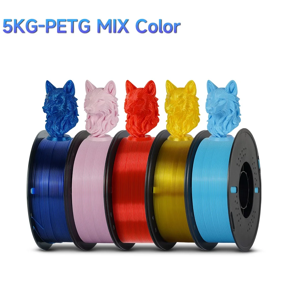 Kee Pang PLA / PETG Filament 1.75mm, 5 kg Mixed Color Set, 5KG Mix PETG C