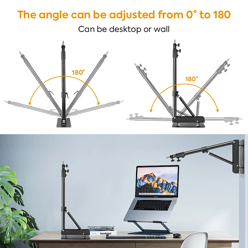 SYNZZUR Wall-Mounted Boom Arm for Lights & Cameras, 137 or 175 cm – photo 5
