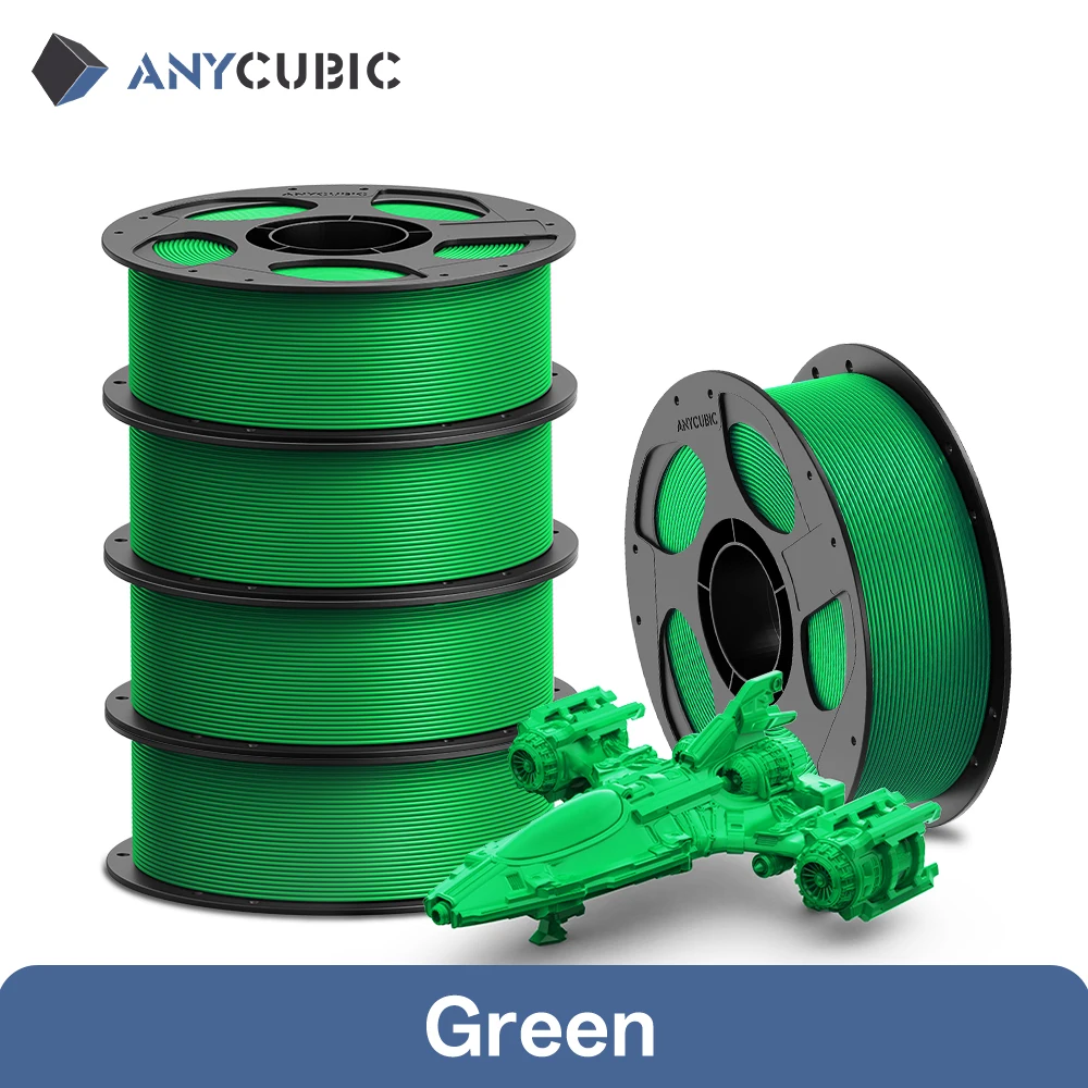 ANYCUBIC PETG Filament 1.75mm, 5 kg (5 × 1 kg), 5KG Green