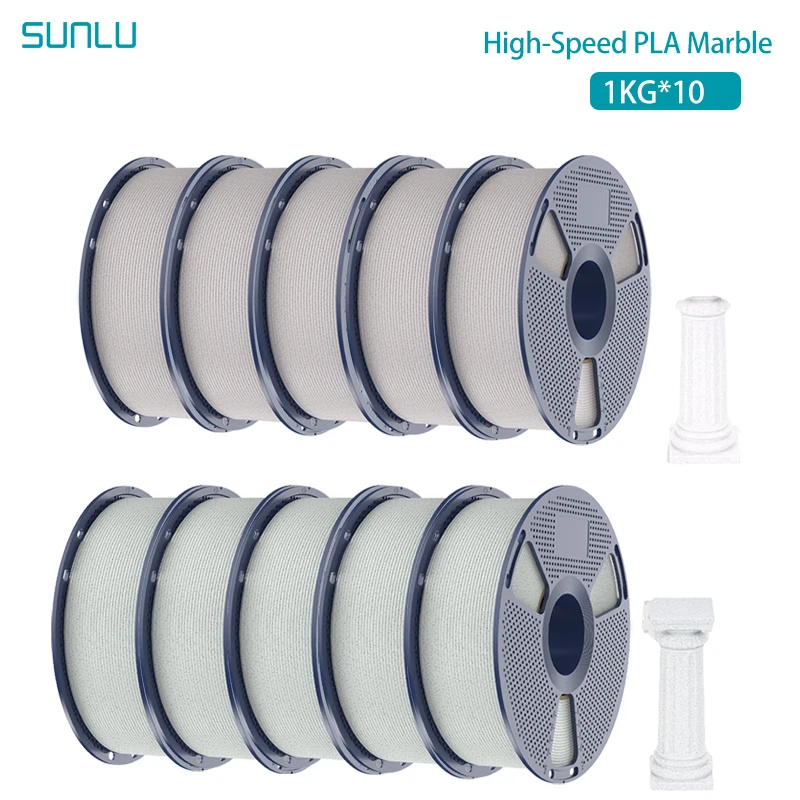 SUNLU High Speed Marble PLA Filament 1.75mm, 10 kg, 5FG 5SS