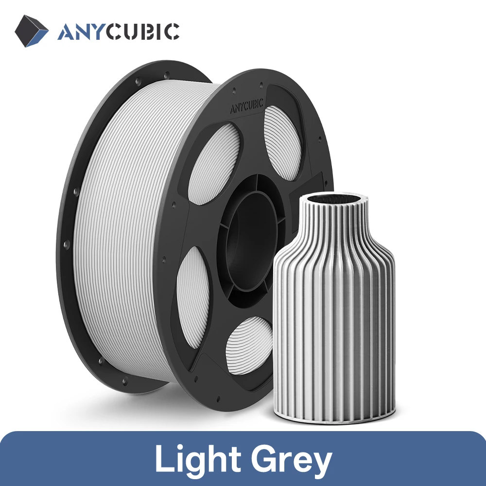 ANYCUBIC PLA Filament 1.75mm, 10 kg (10 × 1 kg), 10kg Light Grey