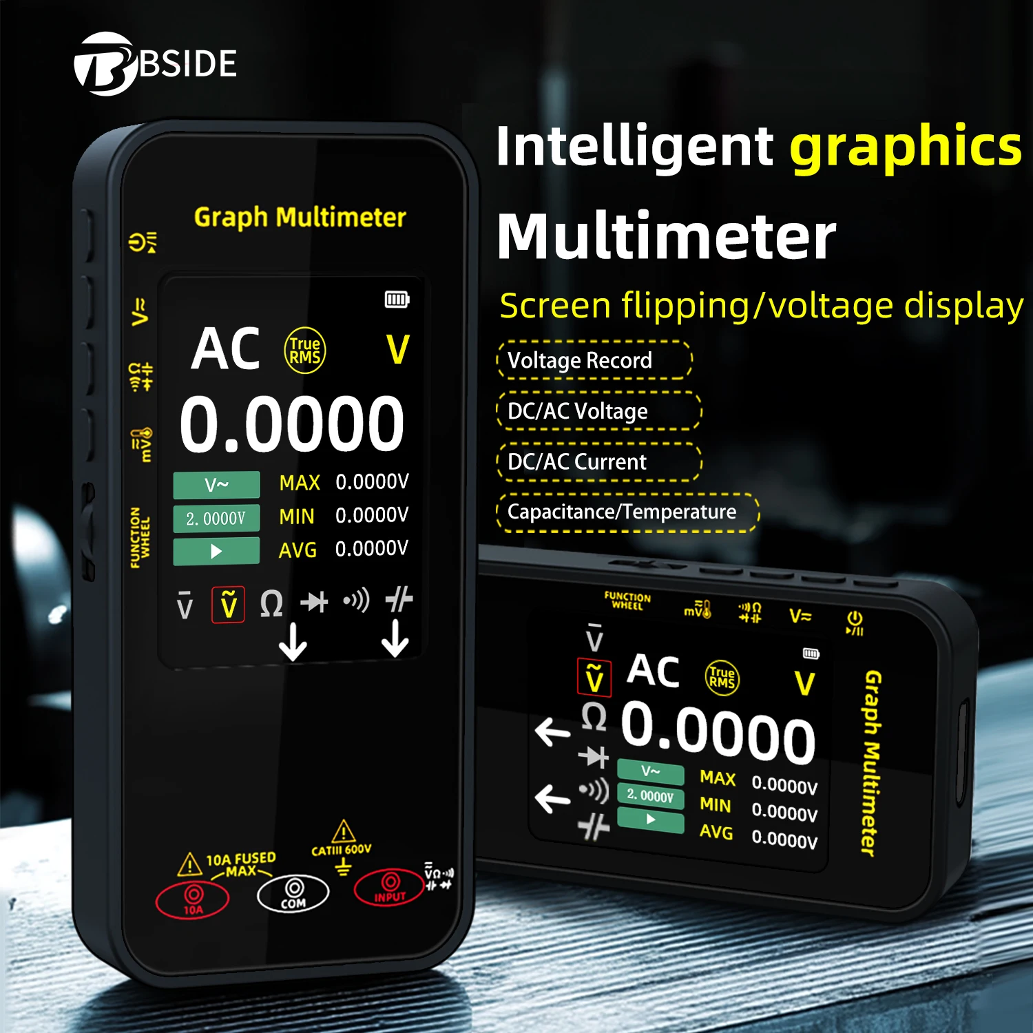 BSIDE S500 Graphic Recording Multimeter, True RMS
