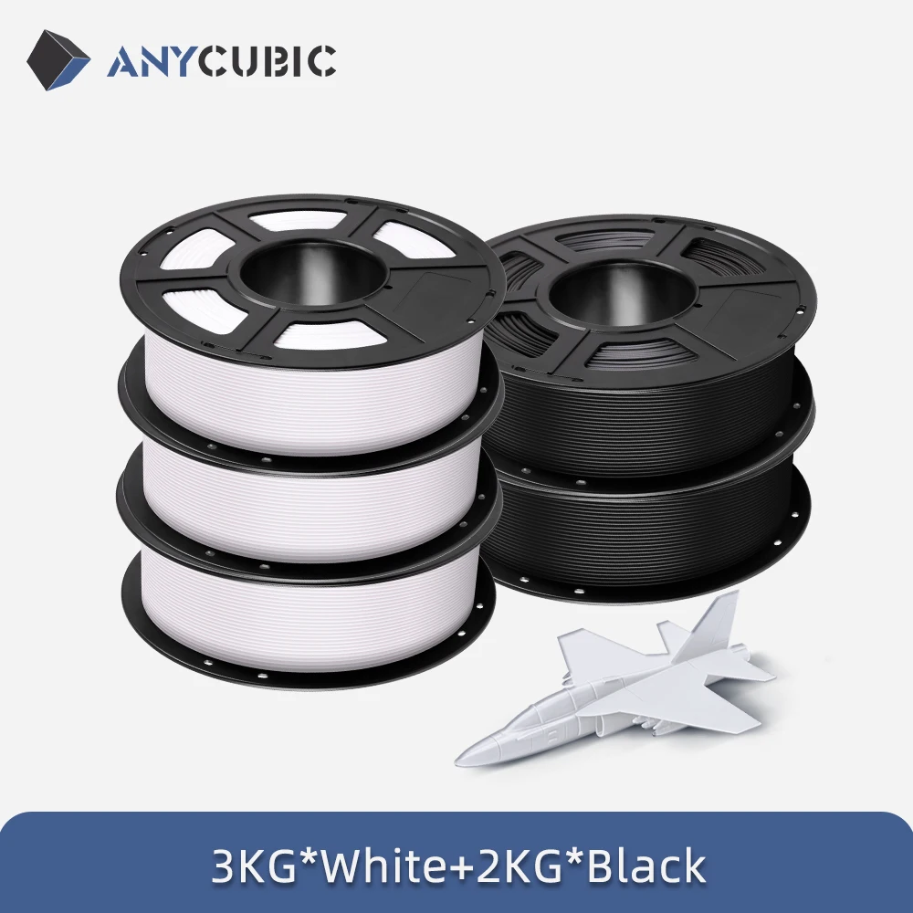 ANYCUBIC PLA Filament 1.75mm, 5 kg (5 × 1 kg), 5KG Combination C
