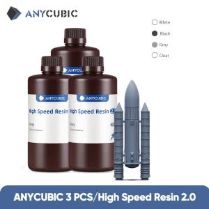 ANYCUBIC High Speed Resin 2.0, Gray, 3 kg (3 × 1 kg)