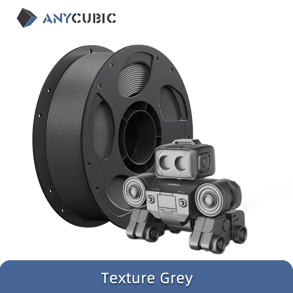 ANYCUBIC High Speed PLA Filament 1.75mm, 3 kg Spool, 3kg Texture Grey