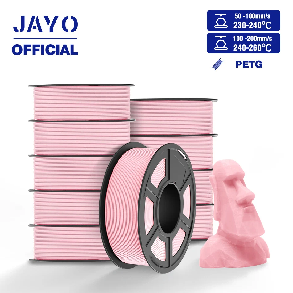 JAYO PETG Filament 1.75mm, 10 Spools, Sakura Pink 10 Rolls