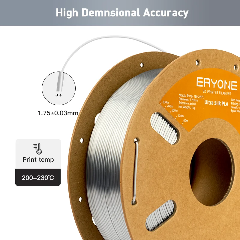 ERYONE Ultra Silk PLA Filament 1.75mm, 3 kg (3 × 1 kg) – photo 4
