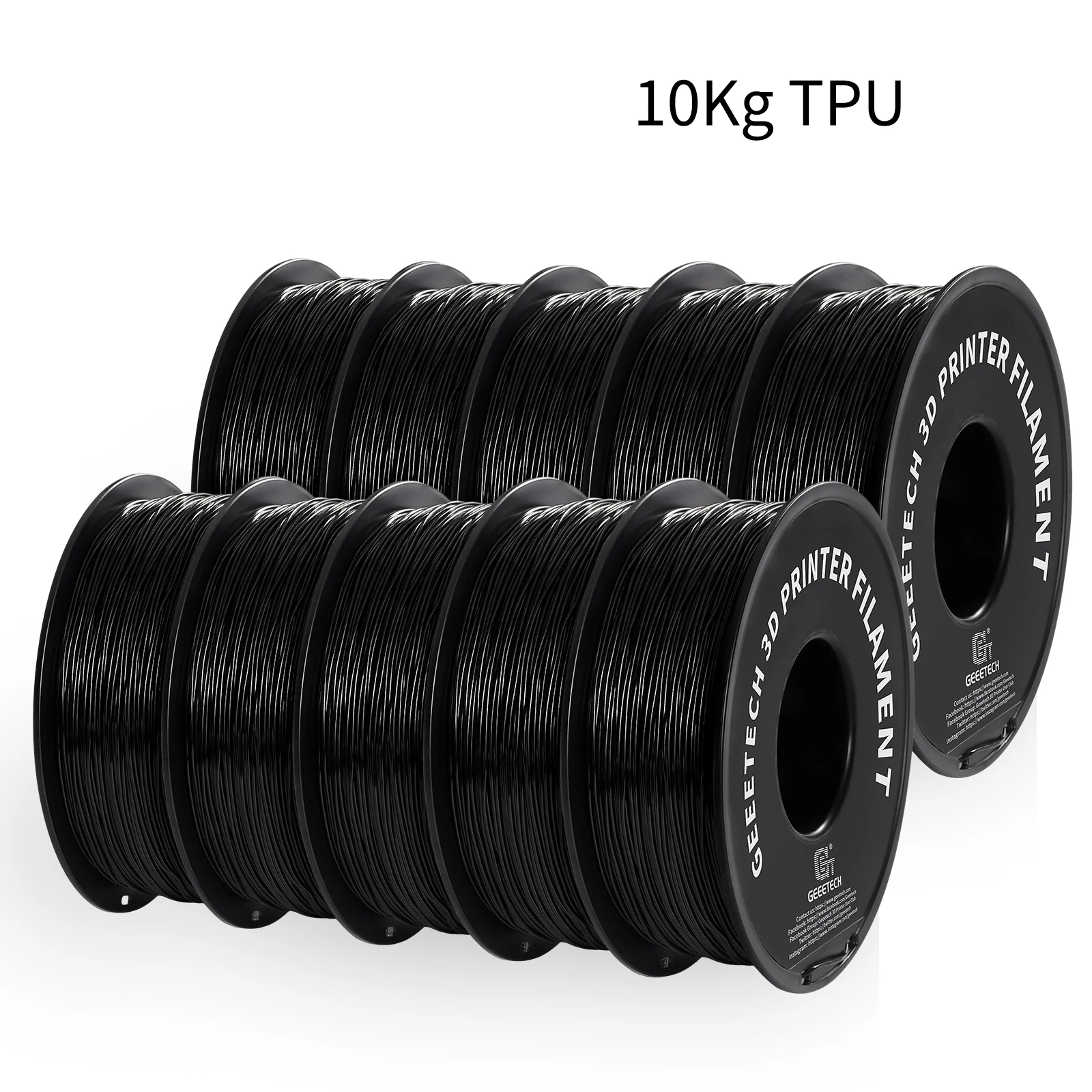 Geeetech TPU Flexible Filament 1.75mm, 10 kg, Transparent Brown