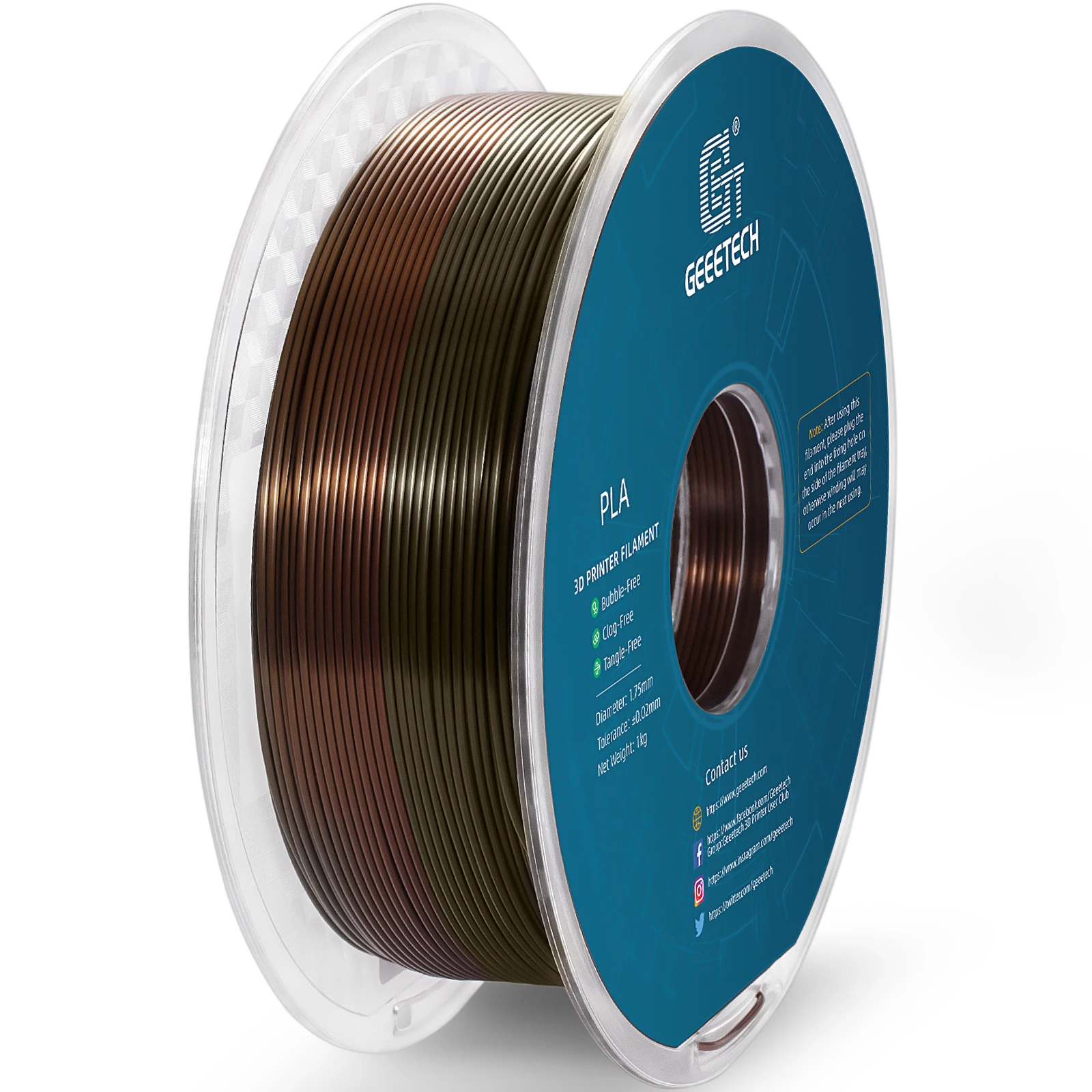 Geeetech Silk PLA Filament 1.75mm, 5 kg (5 × 1 kg) – photo 2