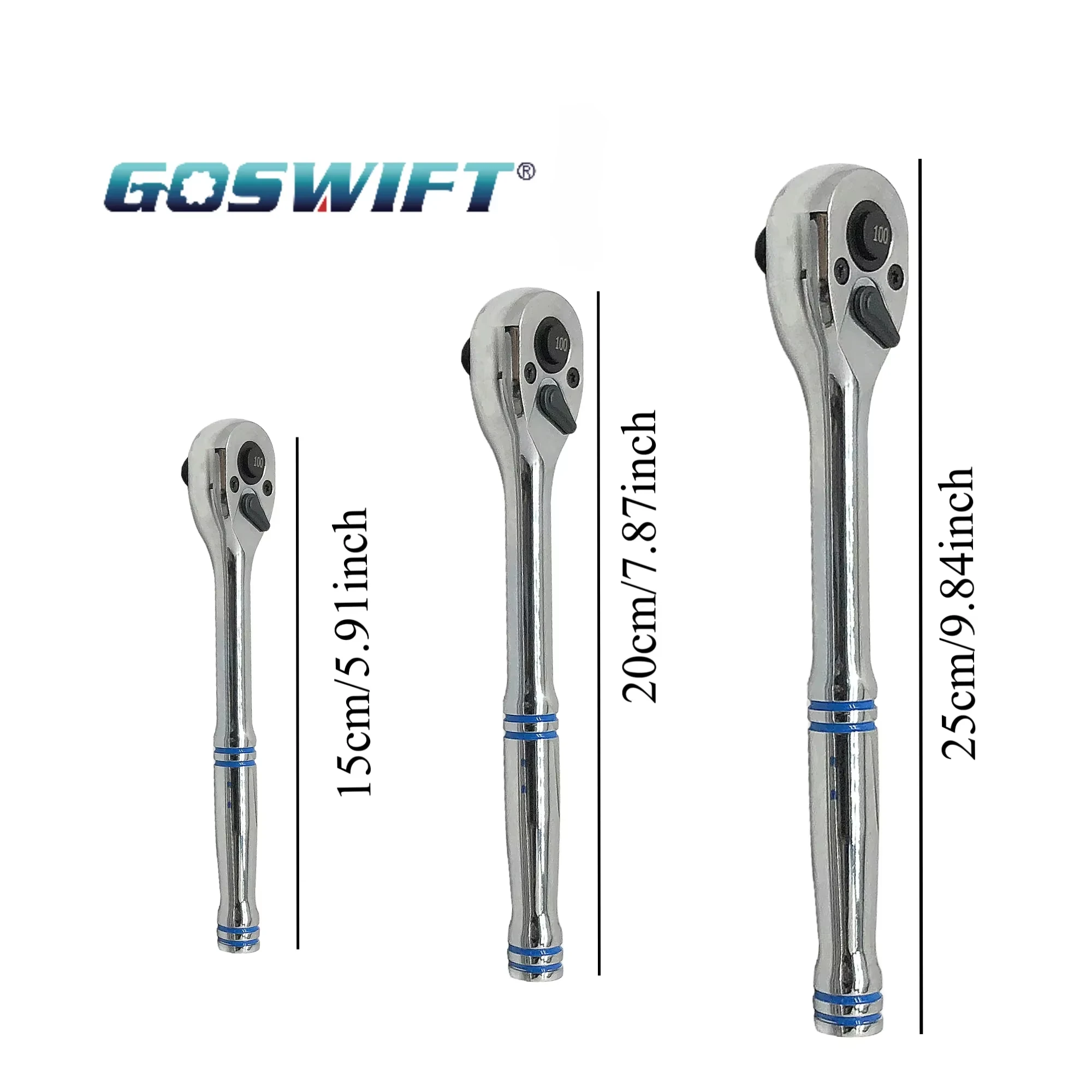 GOSWIFT 100-Tooth Quick-Release Ratchet Set, 3 Pieces – photo 3