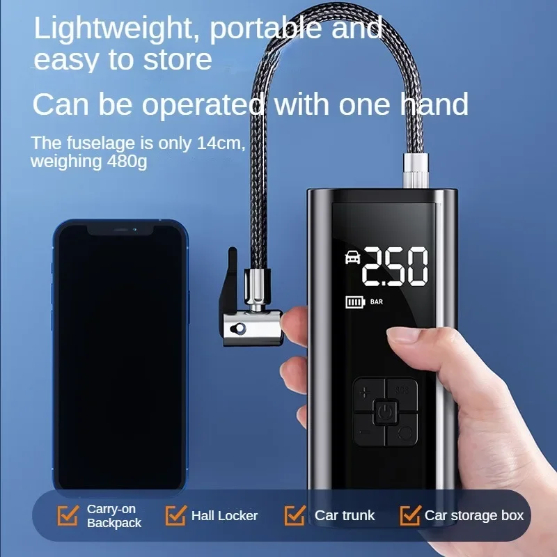 EAFC Cordless Tire Inflator with Digital Pressure Gauge – photo 5