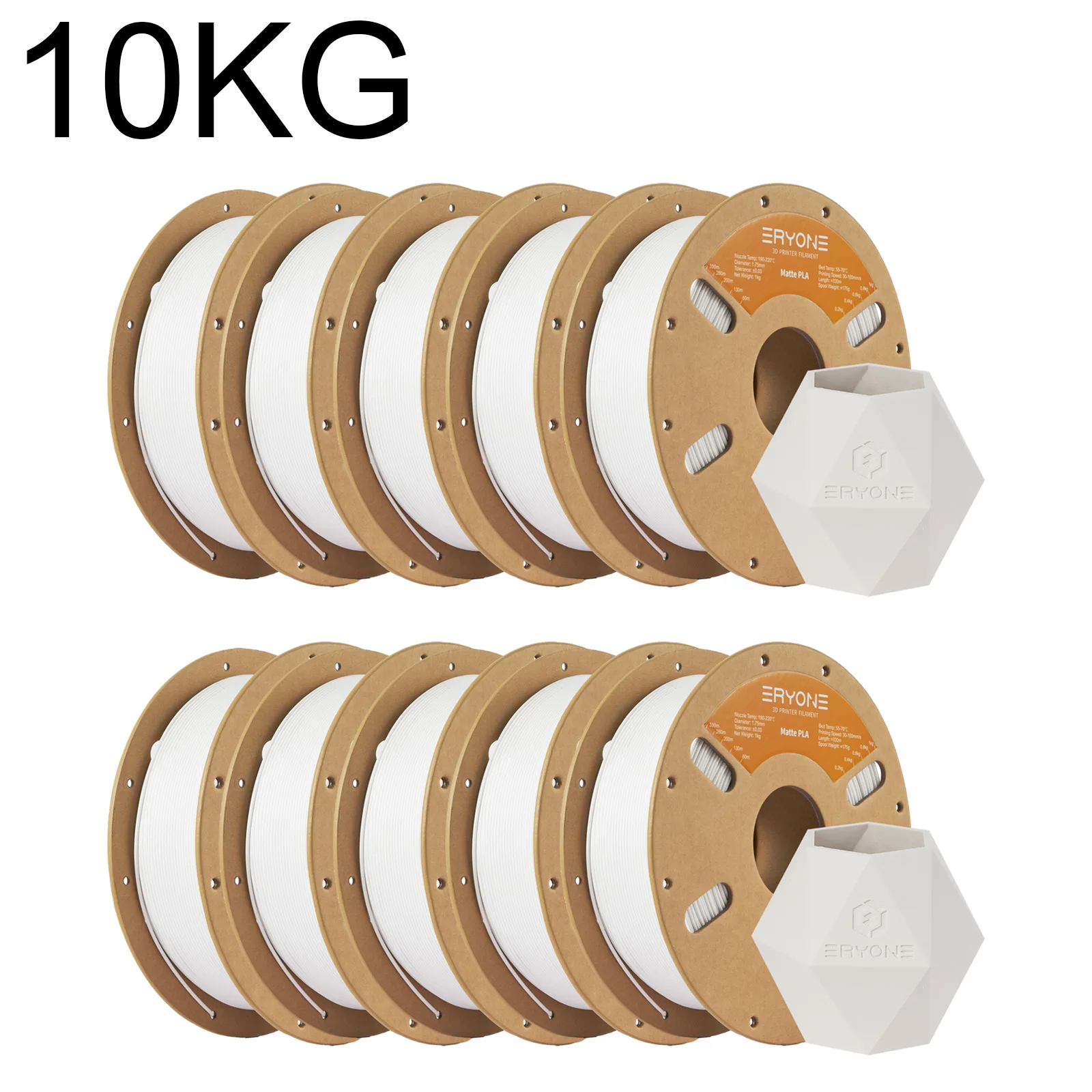 ERYONE Matte PLA Filament 1.75mm, 10 kg (10 × 1 kg) – photo 2