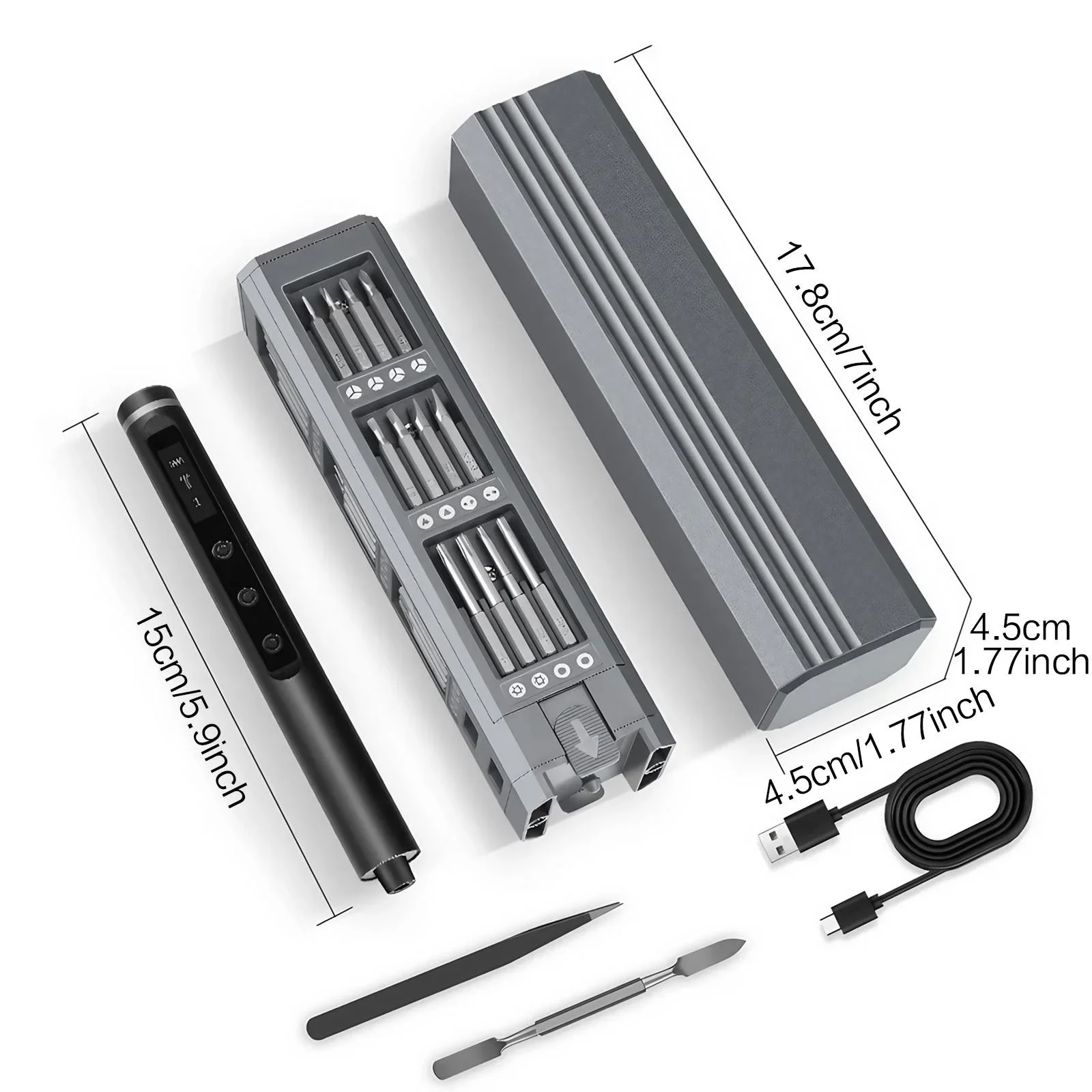 49-in-1 Cordless Electric Precision Screwdriver Set, 5 Torque Settings – photo 8
