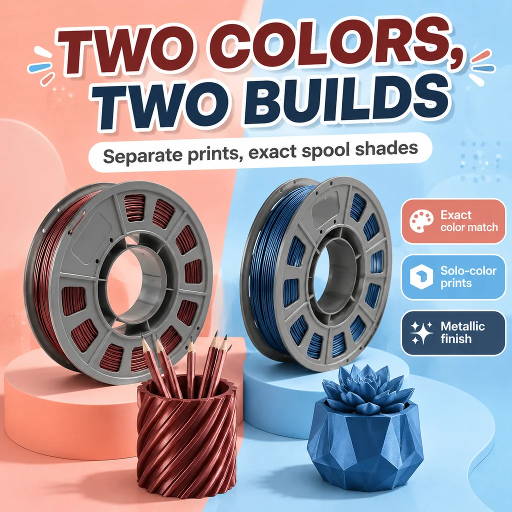 FUN TOO Metallic PETG Filament 1.75mm, 2 × 300 g – photo 5