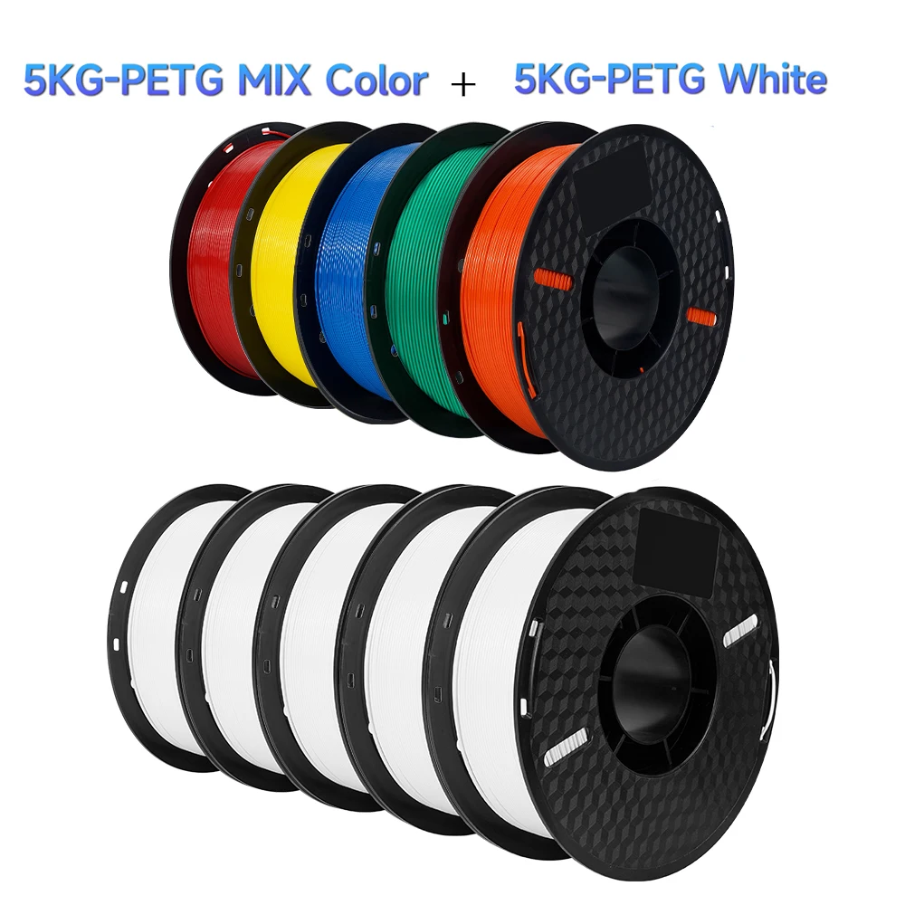 Kee Pang PETG Filament 1.75mm, 10 kg (10 × 1 kg Spools), 5WT 5Mix