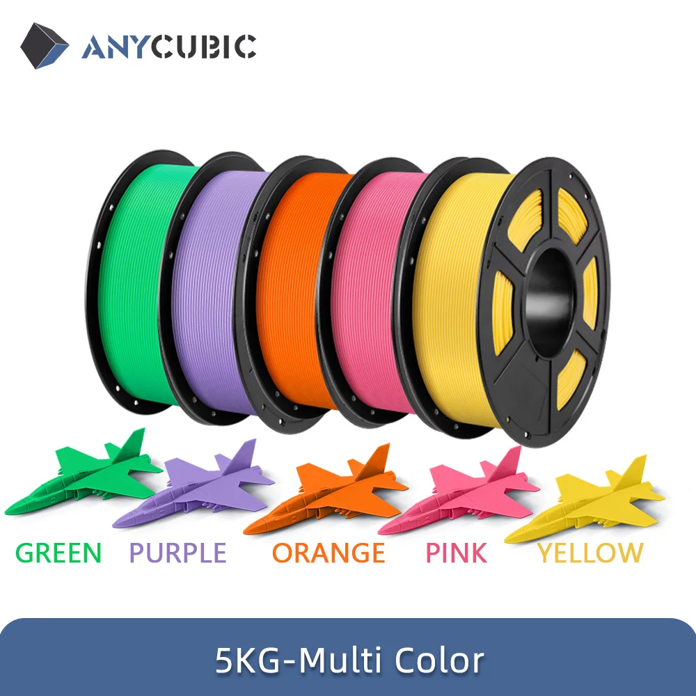 ANYCUBIC PLA Filament 1.75mm, 5 kg (5 × 1 kg), 5KG Combination A